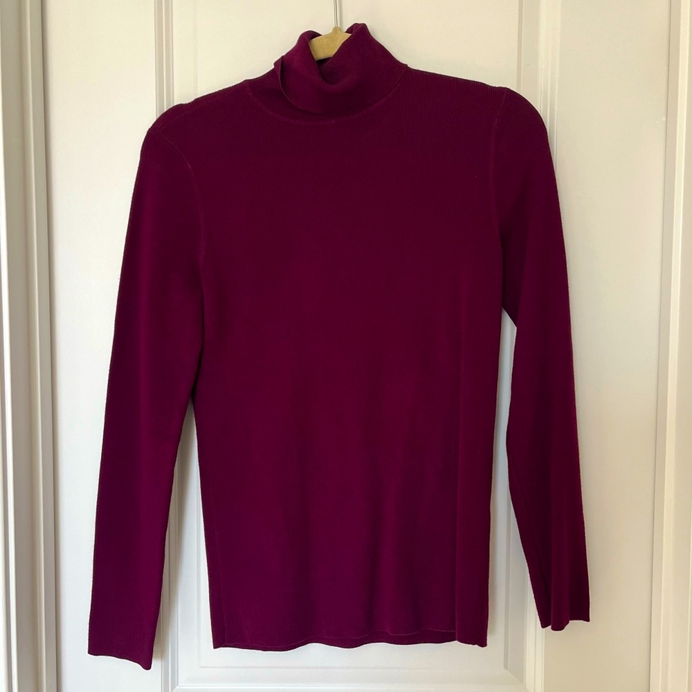 Chico’s Long Sleeve Plum Purple Turtleneck Sweater | Size 0